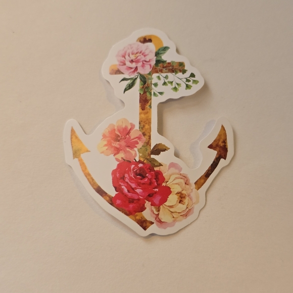 10/$10 Floral Anchor Sticker - Picture 1 of 2